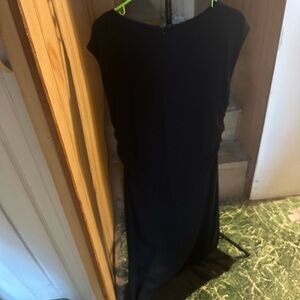 H&M Black Sheath Maxi Dress Bateau Neckline